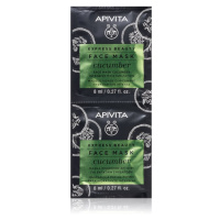 Apivita Express Beauty Cucumber intenzivně hydratační pleťová maska 2 x 8 ml