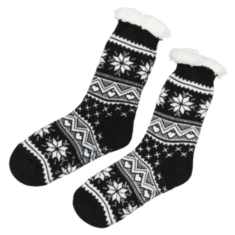 Hřejivé ponožky Sibil, černá/bílá