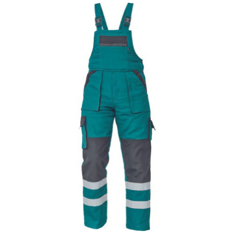 Cerva Max Winter Rflx Pánské zimní pracovní kalhoty s laclem 03020310 zelená/černá Červa