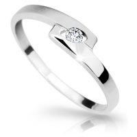 Cutie Diamonds Elegantní prsten z bílého zlata s briliantem DZ6725-1284-00-X-2 57 mm