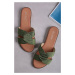 Zelené nízké pantofle Catalina