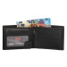 Hide & Stitches Černá pánská kožená peněženka "Omaha"