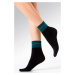 Černo-zelené silonkové ponožky Ina