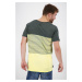 Žluto-zelené pánské vzorované tričko Alife and Kickin