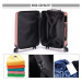 Konofactory Růžová sada luxusních kufrů s TSA zámkem "Travelmania" - M (35l), L (65l), XL (100l)