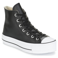 Converse CHUCK TAYLOR ALL STAR LIFT CLEAN LEATHER HI Černá