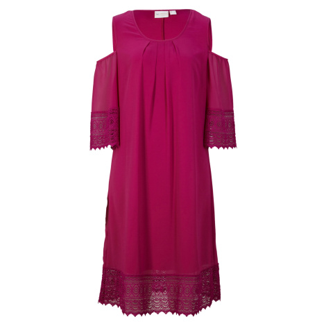 Bonprix BPC SELECTION šaty s odhalenými rameny Barva: Fialová, Mezinárodní