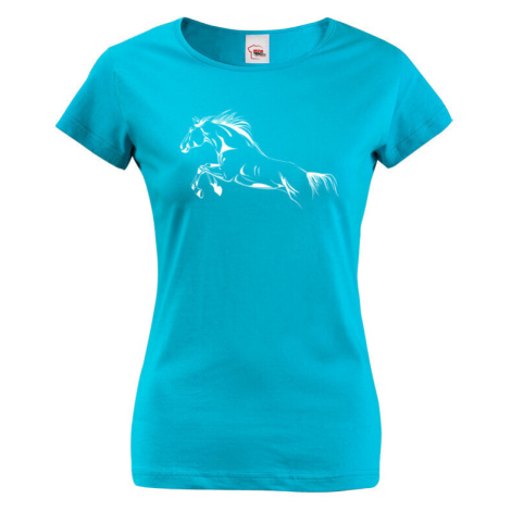 Dámské tričko s úžasným potiskem koně - skvělý dárek na narozeniny BezvaTriko