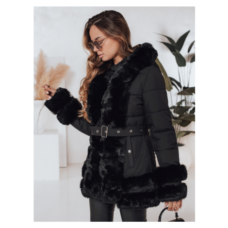Kurtka damska zimowa CITYGLANCE z futerkiem czarna Dstreet