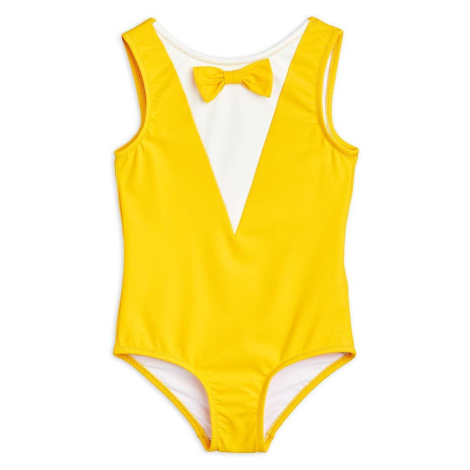 Jednodílné dětské plavky Mini Rodini žlutá barva