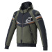 ALPINESTARS SEKTOR V2 TECH HOODIE bunda zelená/černá/oranžová fluo