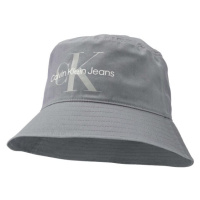 Calvin Klein MONOGRAM SOFT BUCKET HAT Unisexový klobouk, šedá, velikost
