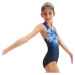 Speedo DIGITAL PLACEMENT SPLASHBACK Dívčí jednodílné sportovní plavky, černá, velikost