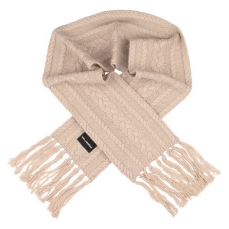 Šála karl lagerfeld k/essential cable knit scarf hnědá