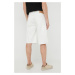 Bavlněné šortky Calvin Klein Jeans bílá barva