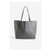 H & M - Taška shopper's povrchovou vrstvou - šedá