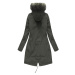 Khaki dámská zimní bunda s kapucí (CARMEN)