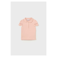Kojenecké tričko Mayoral růžová barva, s límečkem