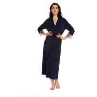 Effetto Woman's Housecoat 03158 Navy Blue