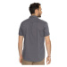 BUSHMAN PEONY NEW Pánská košile s krátkým rukávem, tmavě šedá, veľkosť