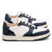Clae Malone Navy Leather Off-White