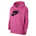 Nike NSW ICN CLSH FLC HOODIE PLUS W Dámská mikina, růžová, velikost