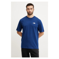 Bavlněné tričko The North Face Essential tmavomodrá barva, NF0A87NRD1R1