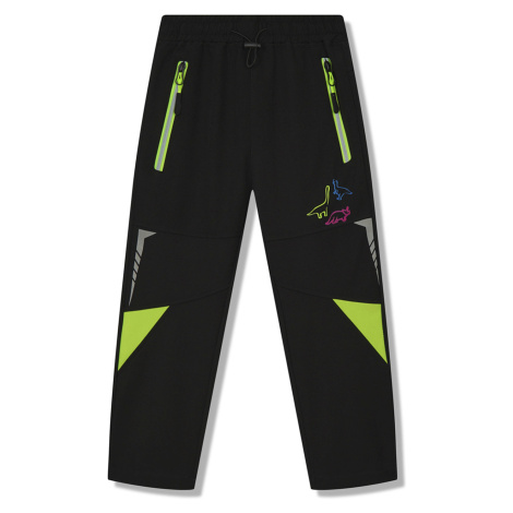 Chlapecké softshellové kalhoty, zateplené KUGO HK8623, černá / signální aplikace Barva: Černá