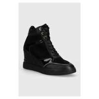 Kožené sneakers boty Geox D MAURICA B černá barva, D35PRB 02285 C9999
