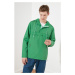 Trendyol Green Male Half Zip Detail New Coat