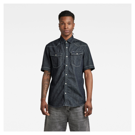 G-STAR Shirt - 3301 slim shirt s\s blue