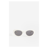 H & M - Oválné sluneční brýle - bílá