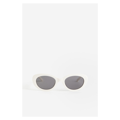 H & M - Oválné sluneční brýle - bílá H&M
