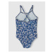 Modré holčičí květované jednodílné plavky name it Felisia