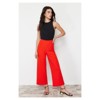 Trendyol Red Culotte Fit High Waist Stretch Knitted Trousers