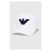 Bavlněná baseballová čepice Emporio Armani Underwear bílá barva, s aplikací