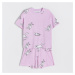 Reserved - Dvoudílné pyžamo Simon's Cat - Růžová
