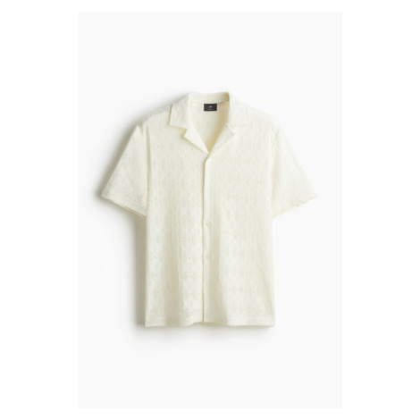 H & M - Krajková košile resort Regular Fit - bílá H&M
