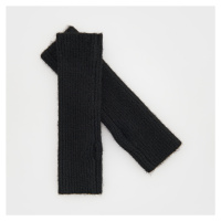 Reserved - Úpletové rukavice bez prstů - Černý