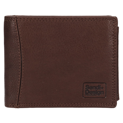 Pánská kožená peněženka SendiDesign Lipse - hnědá Sendi Design