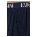 Kraťasy Emporio Armani Underwear dámské, tmavomodrá barva, hladké, high waist