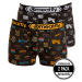 Meatfly pánské boxerky Balboa Boxershorts Double Pack Badges | Černá