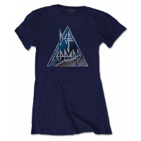 Def Leppard tričko, Triangle Logo Navy, dámské