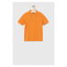 Dětská bavlněná polokošile United Colors of Benetton oranžová barva