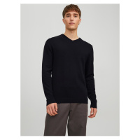 Černý pánský basic svetr Jack & Jones Basic - Pánské