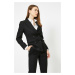 Koton Women's Black Button Detailed Jacket