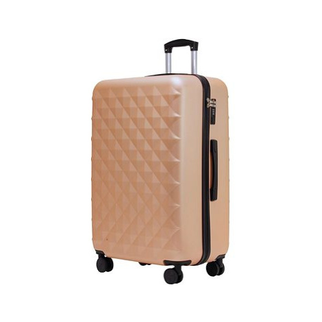 ROWEX Cestovní kufr s TSA zámkem Crystal, šampaňská