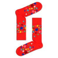 Ponožky Happy Socks Stars Sock červená barva