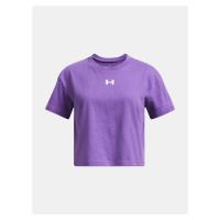 Dívčí tričko Under Armour UA CROP SPORTSTYLE LOGO SS-PPL