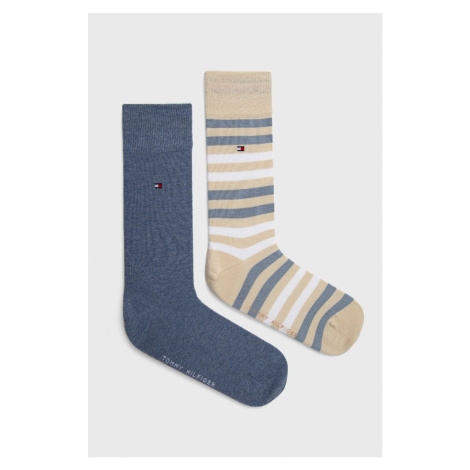 Ponožky Tommy Hilfiger (2-pack) pánské, fialová barva